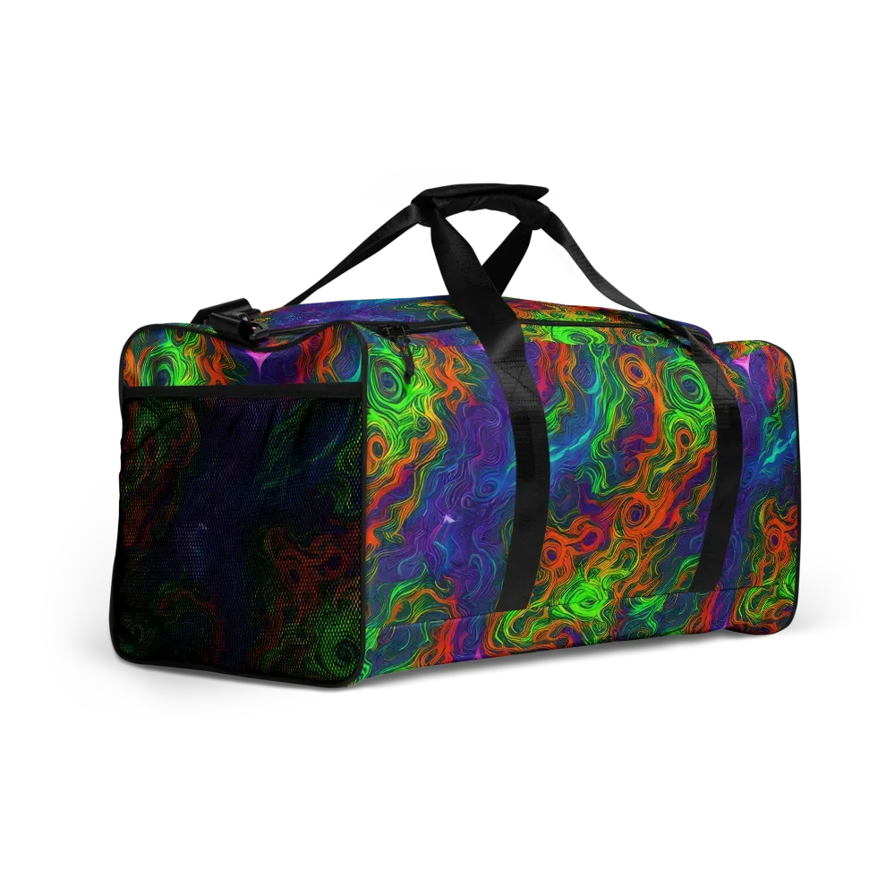 Chromatic Whirl on Duffle Bag — Right Front