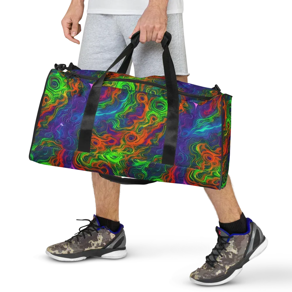 Chromatic Whirl on Duffle Bag — Front
