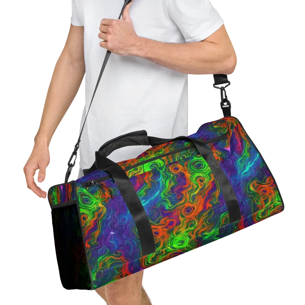 Chromatic Whirl on Duffle Bag — Right Front