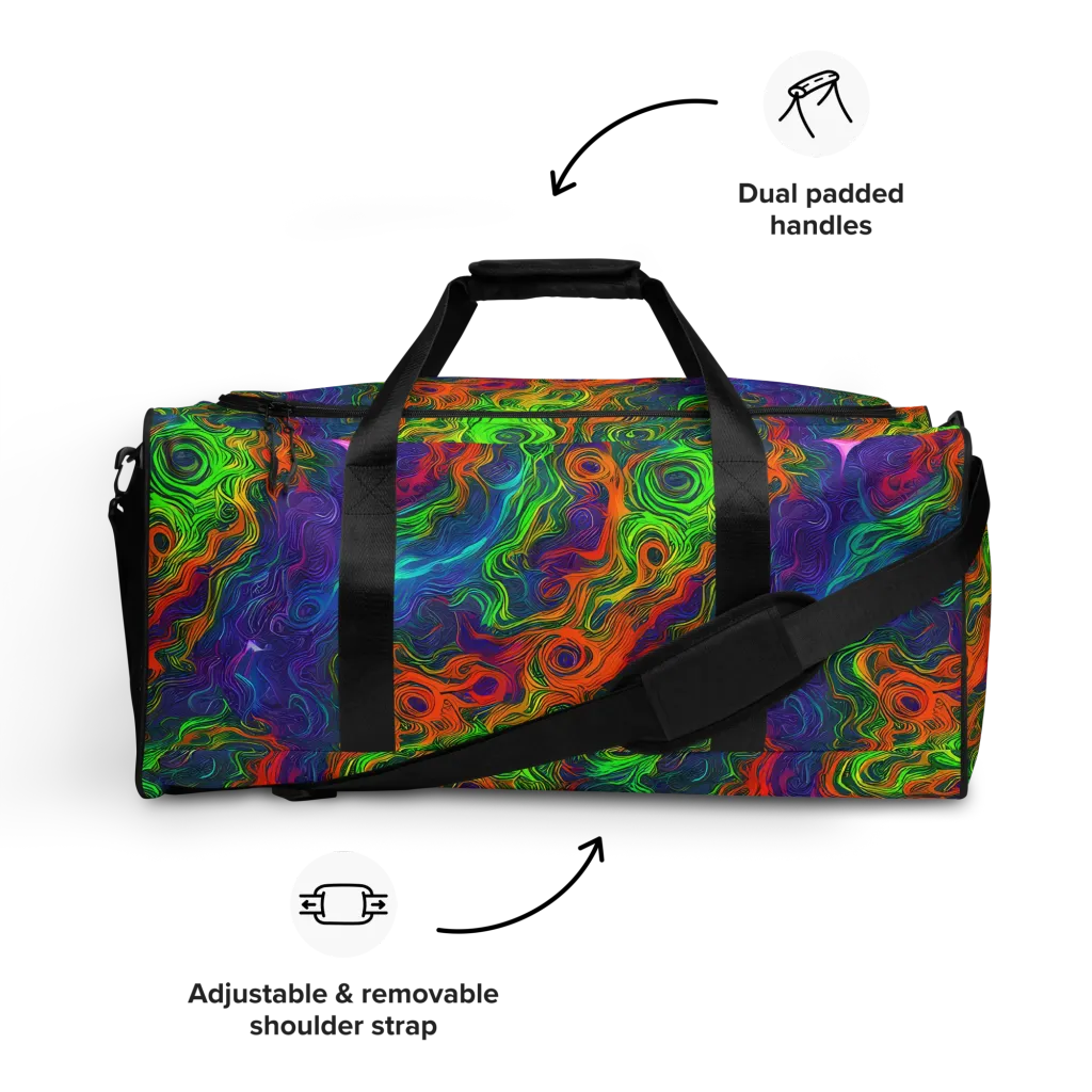 Chromatic Whirl on Duffle Bag — Front