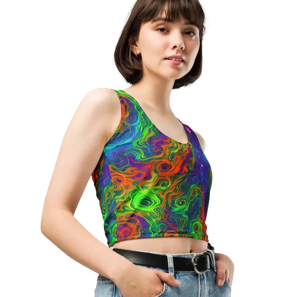 Chromatic Whirl on Crop Top — Right Front