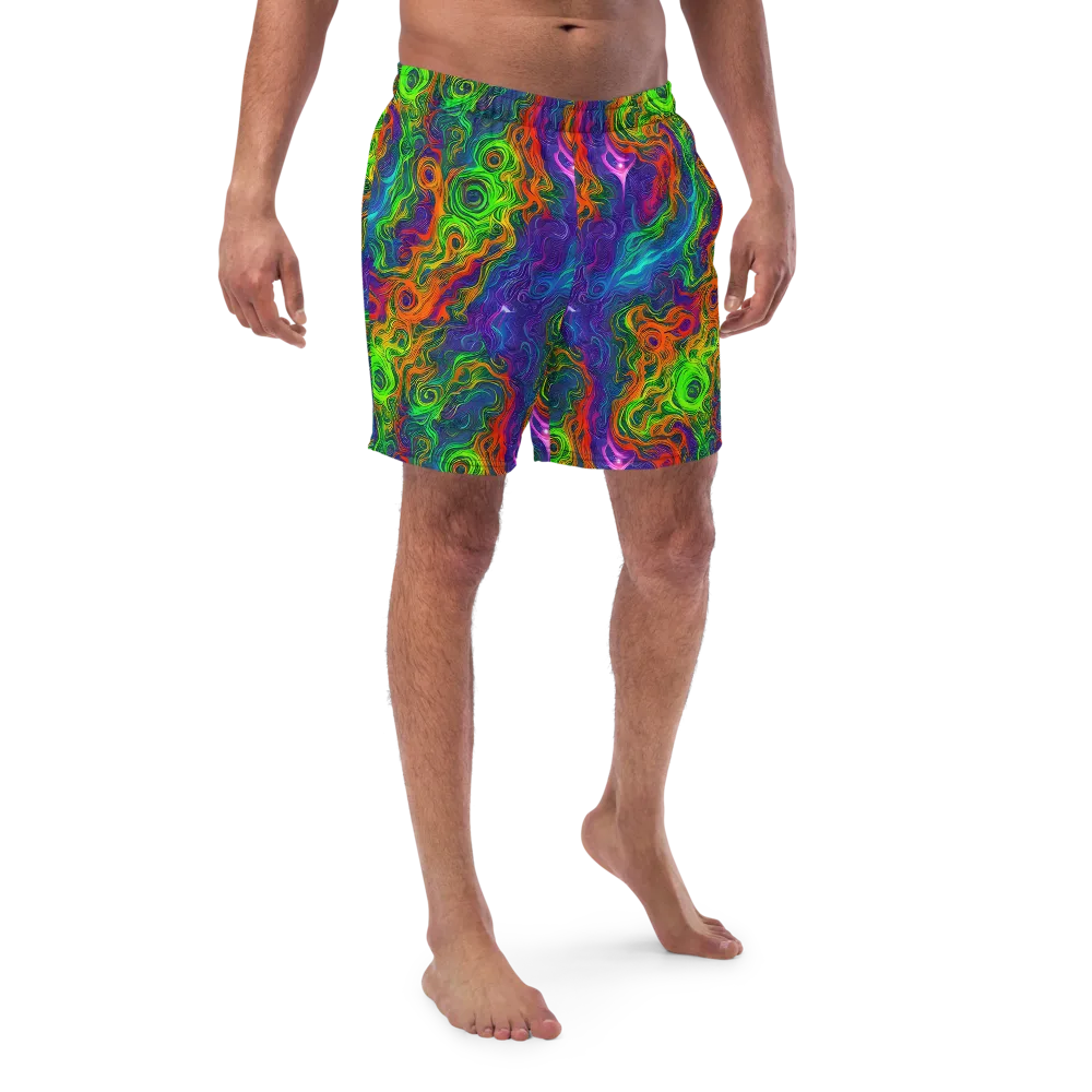 Chromatic Whirl on Swim Trunks — Front