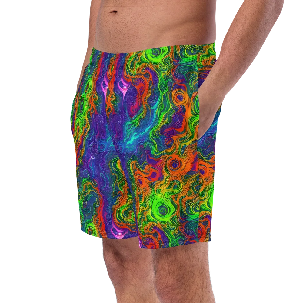 Chromatic Whirl on Swim Trunks — Left Front