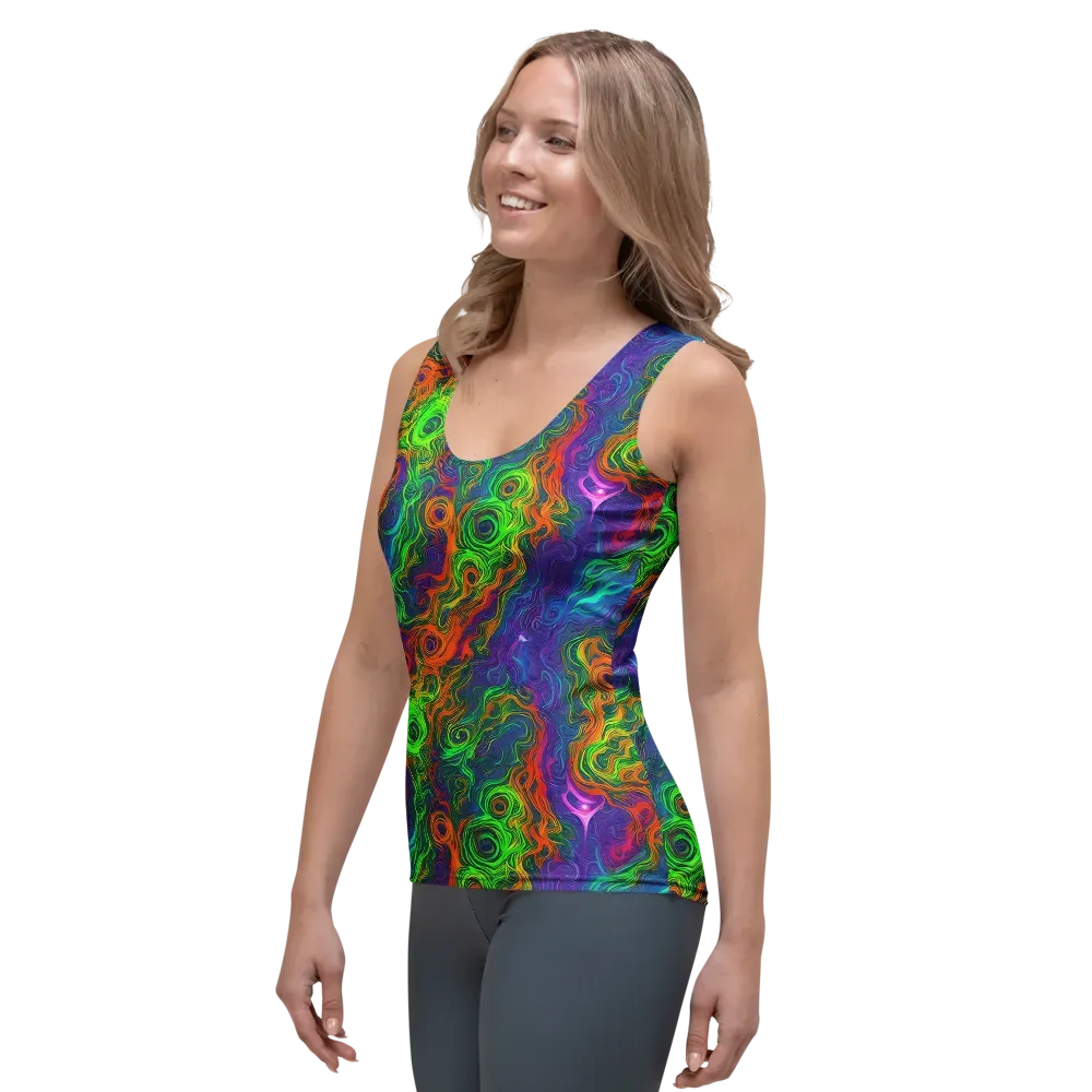 Chromatic Whirl on Women's Tank Top — Left Front