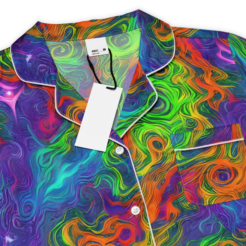 Chromatic Whirl on Women's Short Sleeve Pajama Top — Product details
