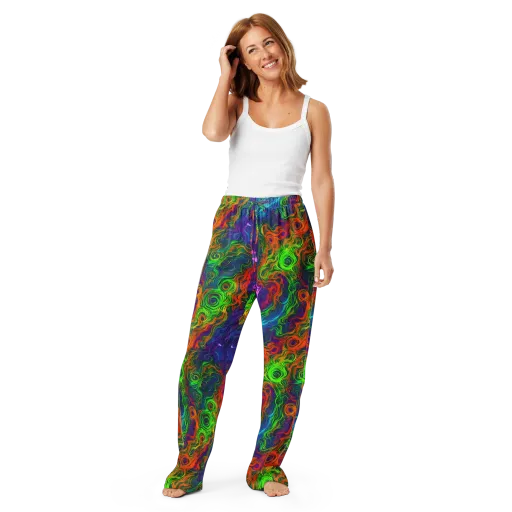 Chromatic Whirl on a Women's Pajama Pants