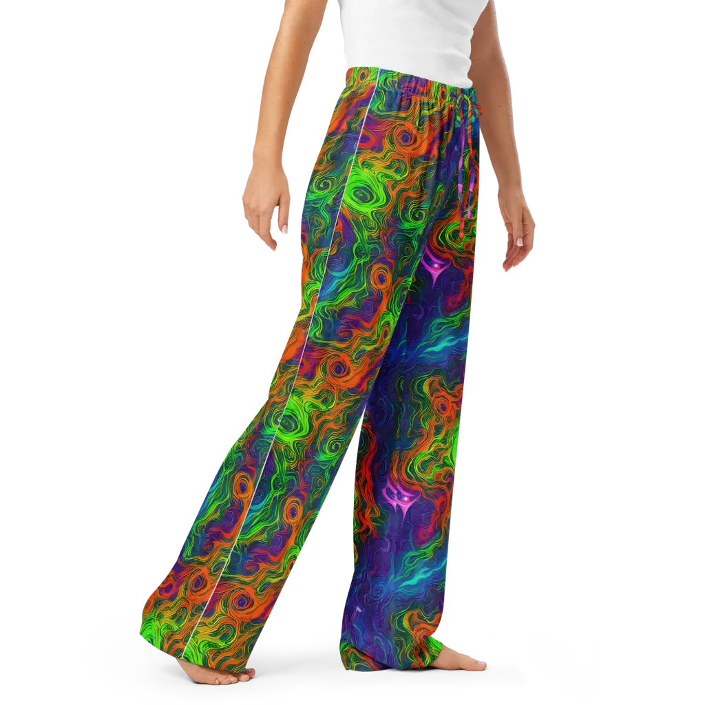 Chromatic Whirl on Women's Pajama Pants — Right Front
