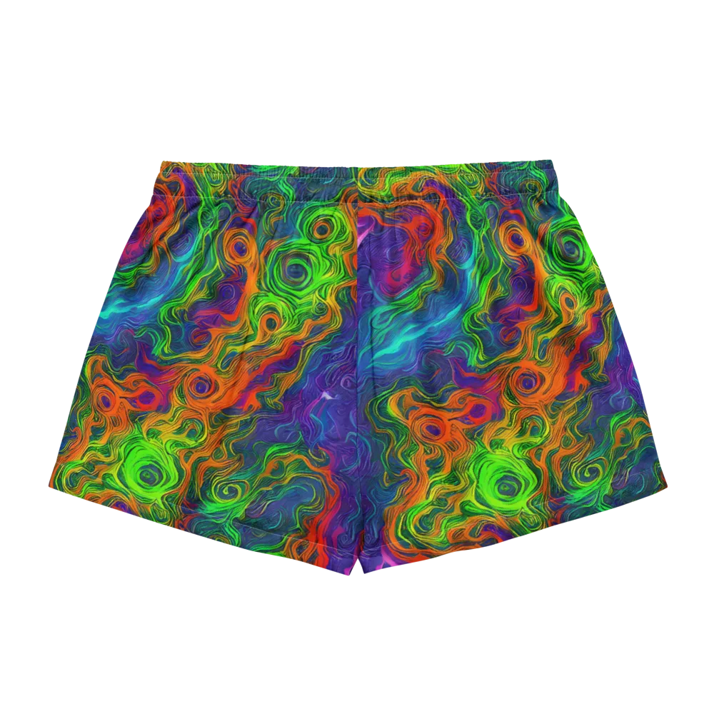 Chromatic Whirl on Women's Pajama Shorts — Back