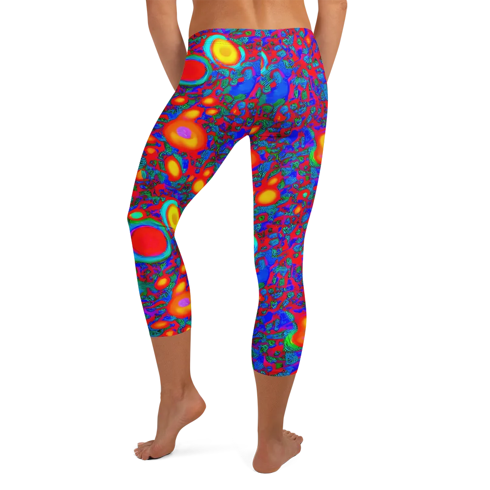 Electric Organism on Capri Leggings — Back