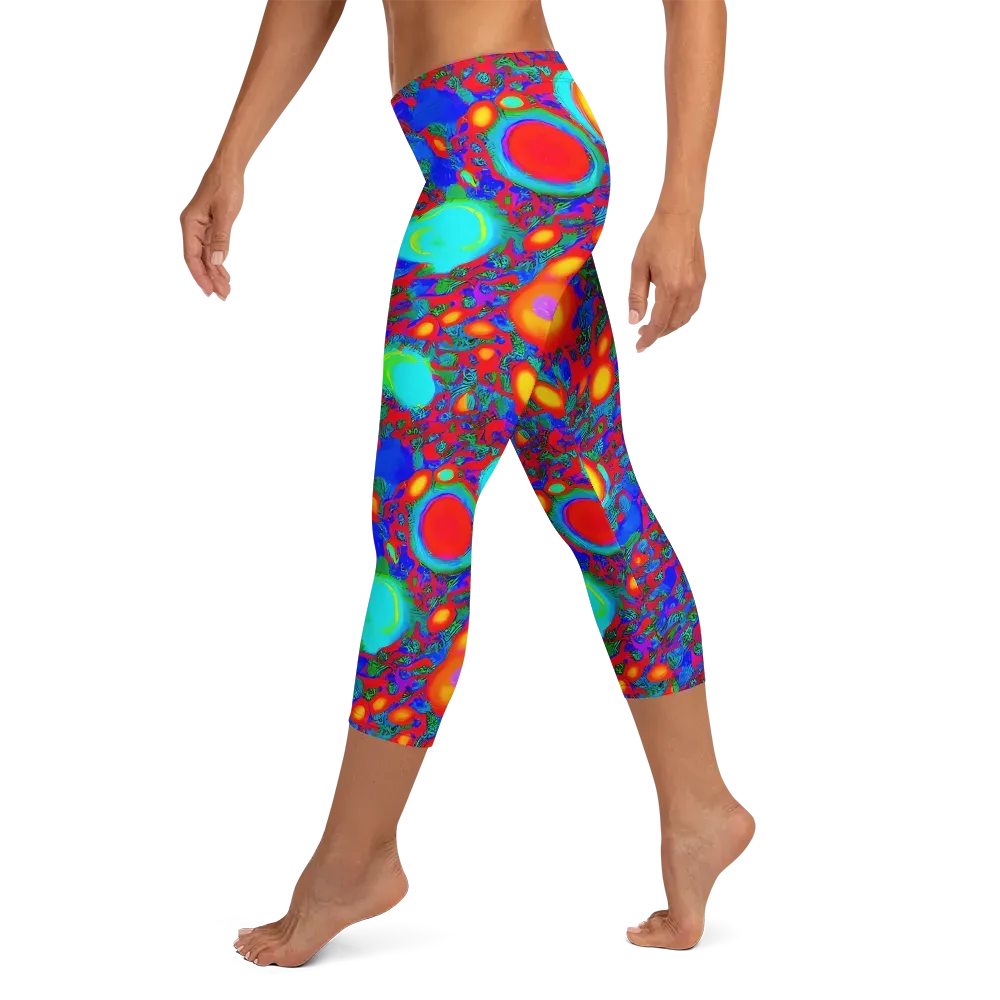 Electric Organism on Capri Leggings — Left