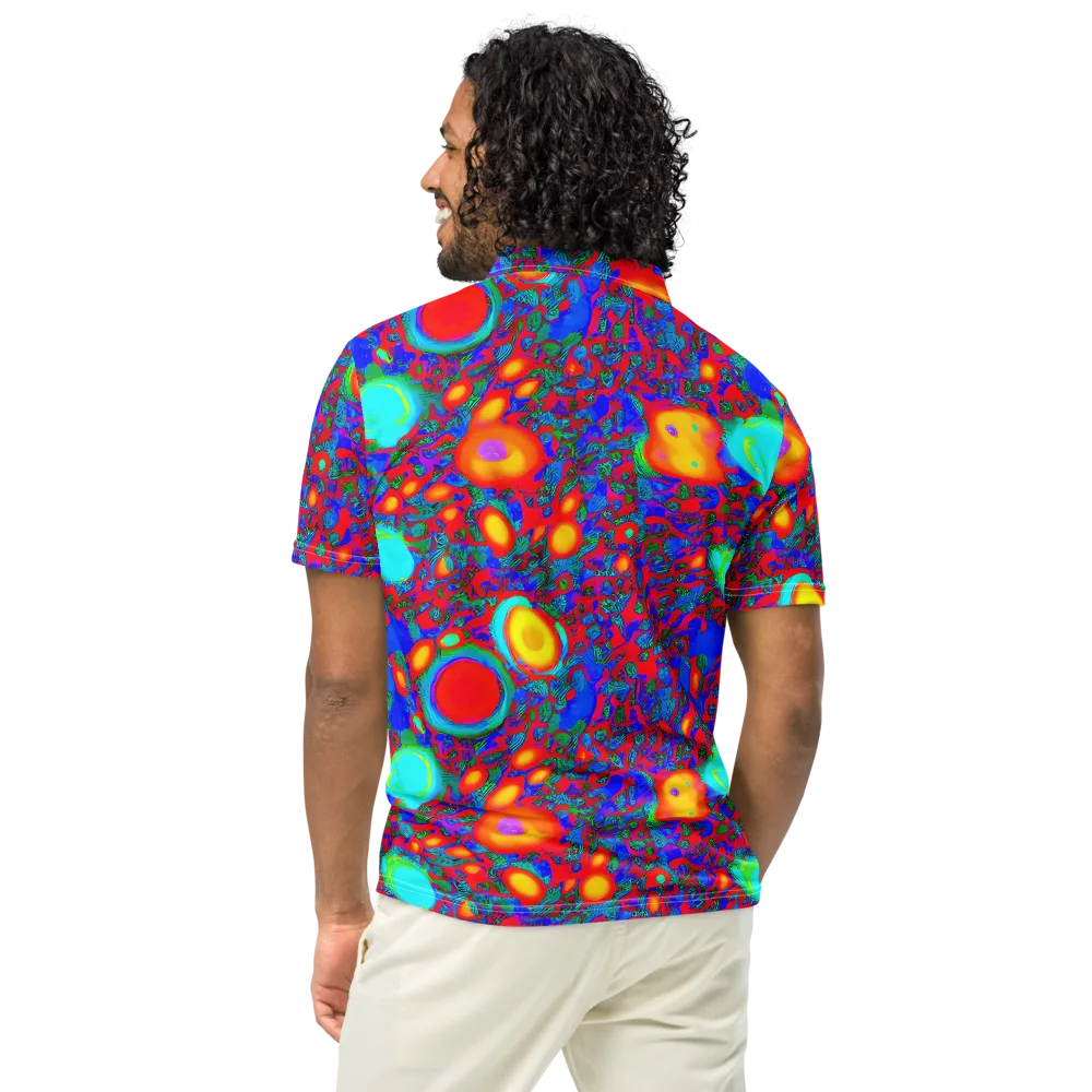 Electric Organism on Men's Slim Fit Polo Shirt — Back