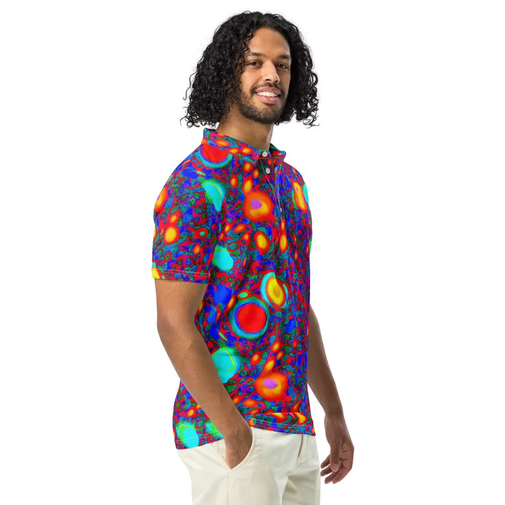 Electric Organism on Men's Slim Fit Polo Shirt — Right Front