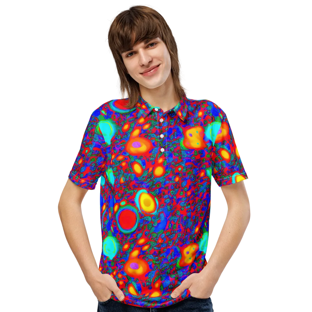 Electric Organism on Men's Slim Fit Polo Shirt — Front