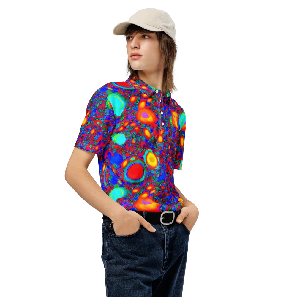 Electric Organism on Men's Slim Fit Polo Shirt — Right Front