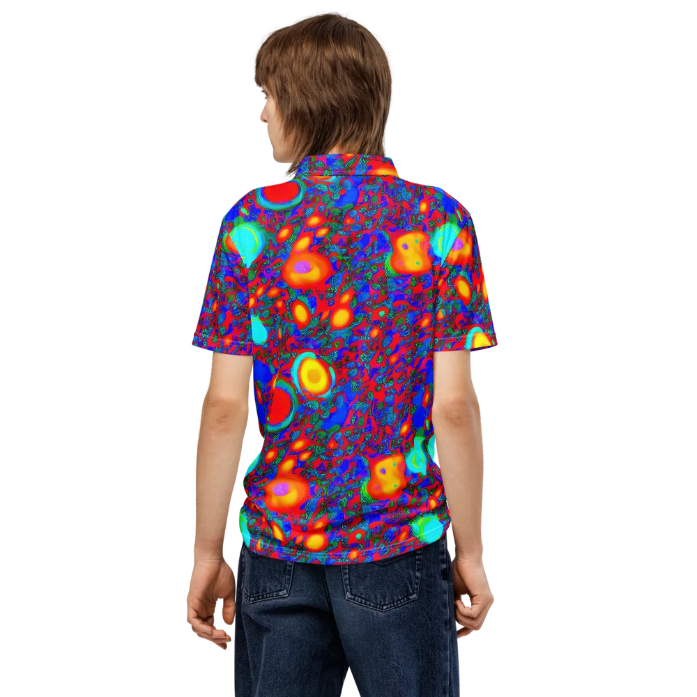 Electric Organism on Men's Slim Fit Polo Shirt — Back