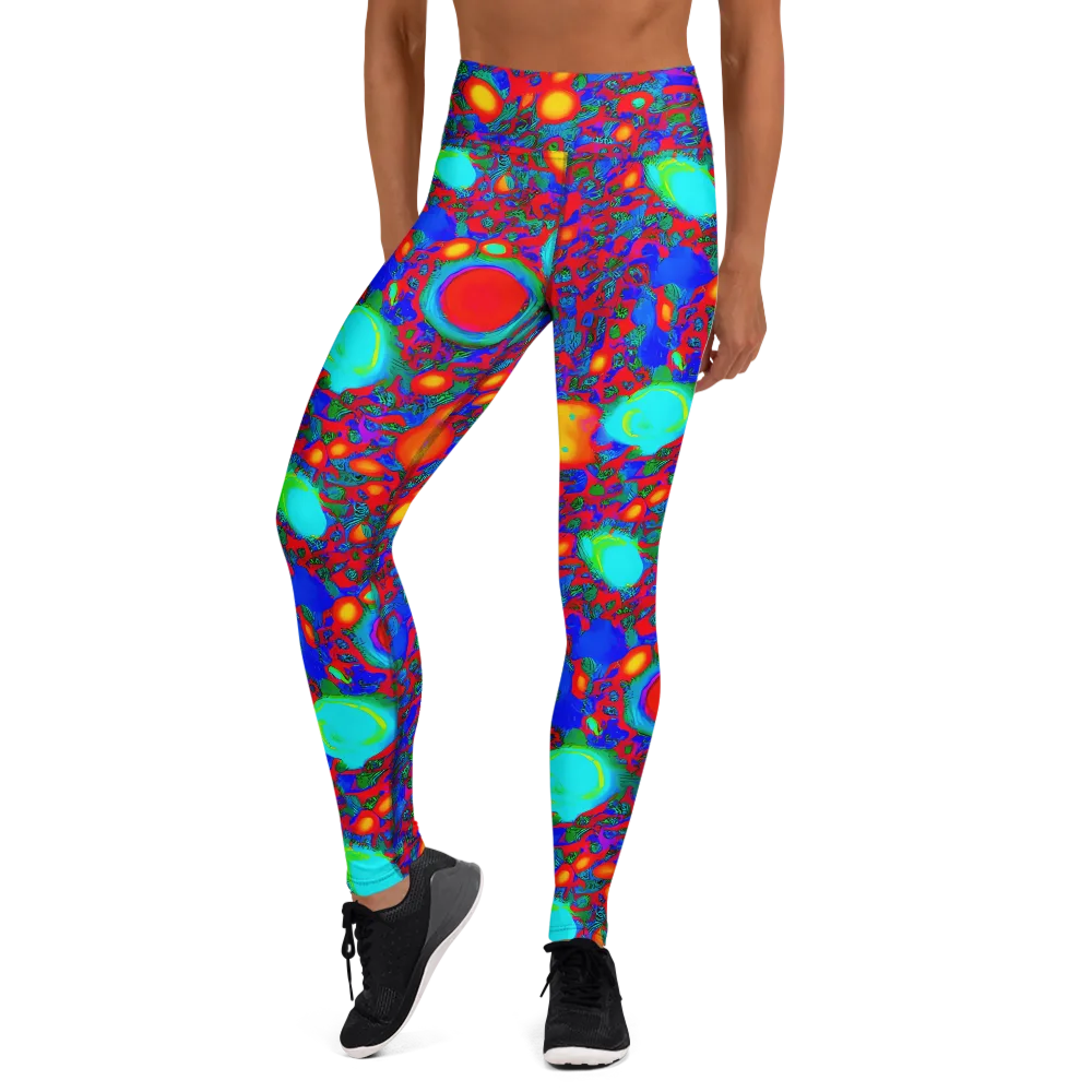 Electric Organism on Yoga Leggings — Front