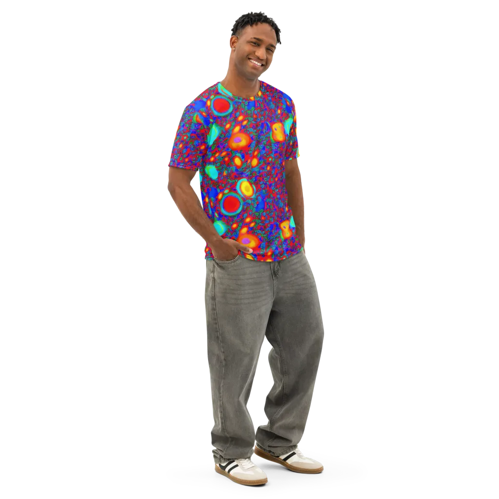 Electric Organism on Men's Cotton Crew Neck T-Shirt — Right Front