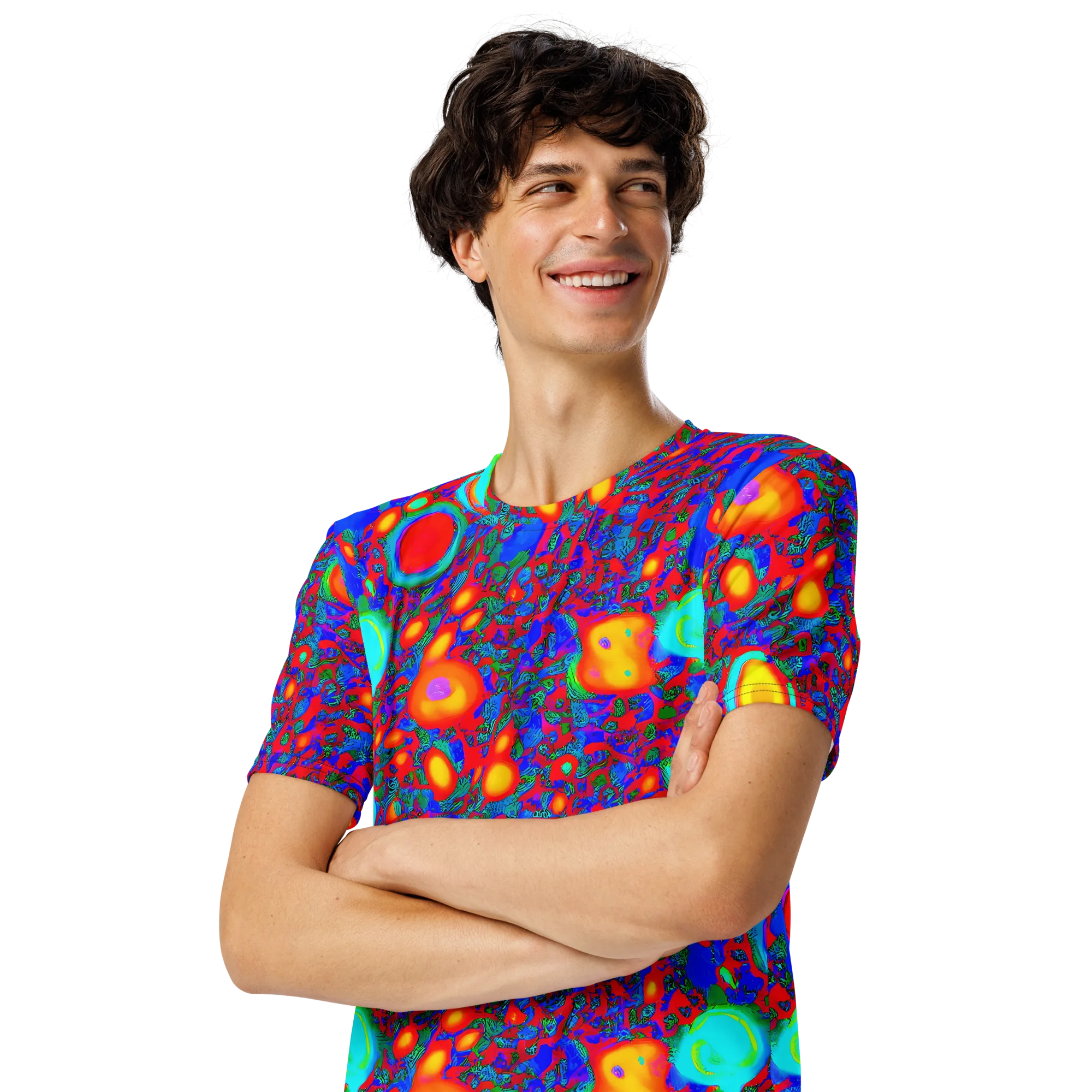 Electric Organism on Men's Crew Neck T-Shirt — Left Front
