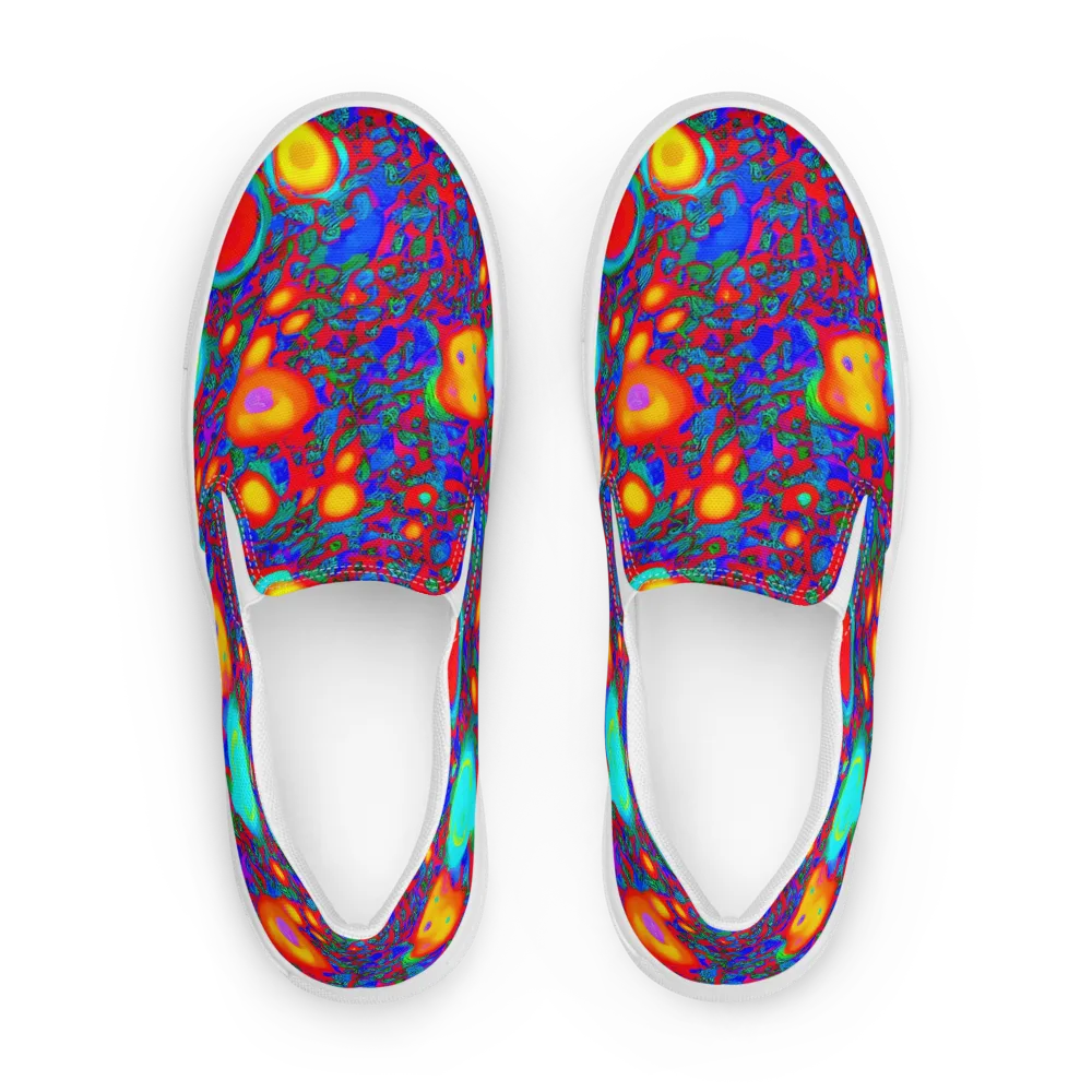 Electric Organism on Men's Slip-On Canvas Shoes — Front