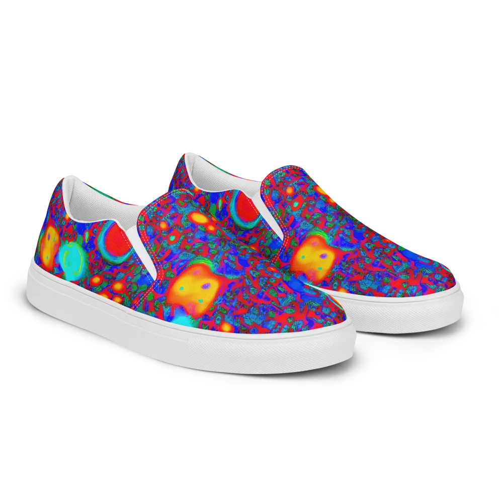 Electric Organism on Men's Slip-On Canvas Shoes — Right Front