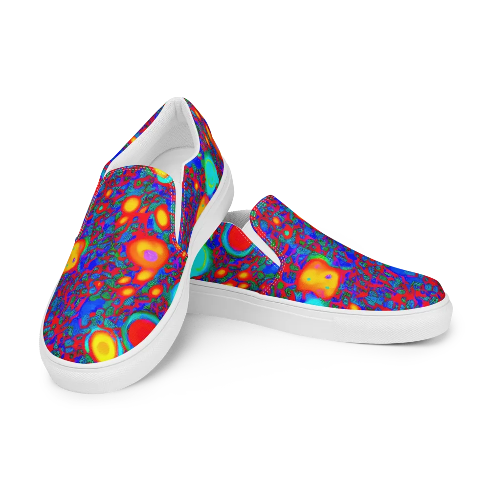 Electric Organism on Men's Slip-On Canvas Shoes — Left Front