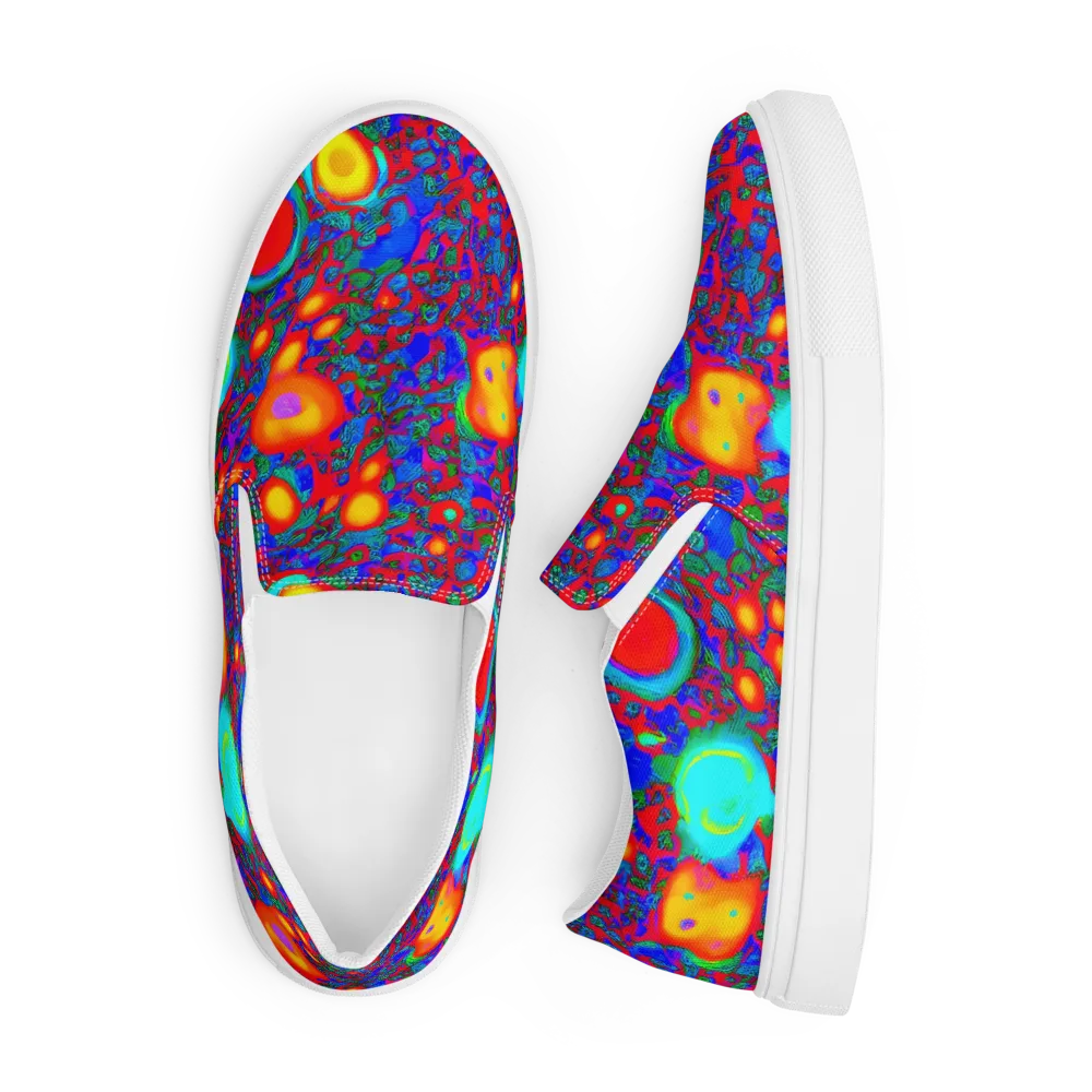 Electric Organism on Men's Slip-On Canvas Shoes — Front