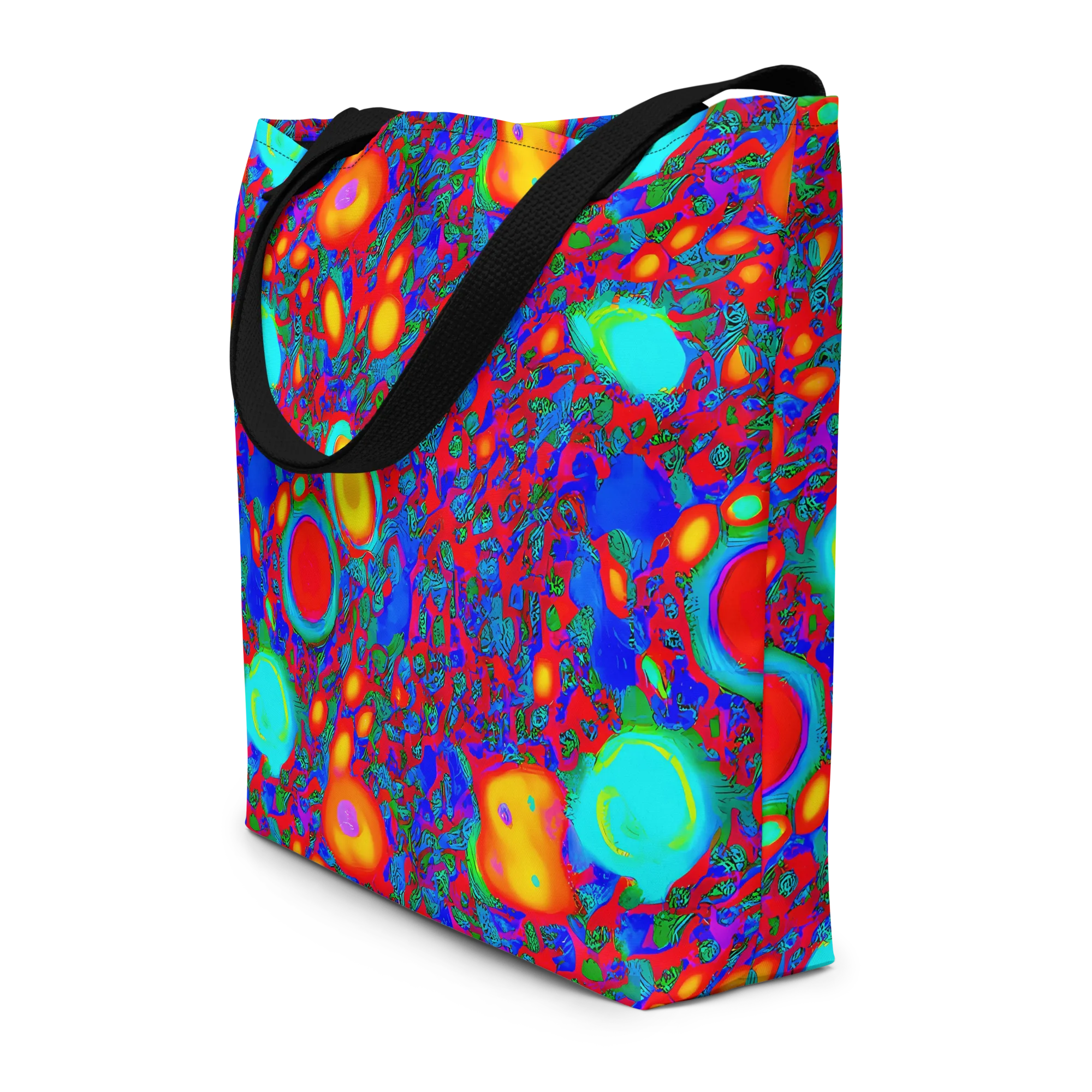 Electric Organism on Large Tote Bag W/ Pocket — Front