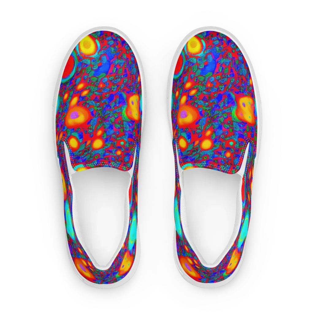 Electric Organism on Women's Slip-On Canvas Shoes — Front