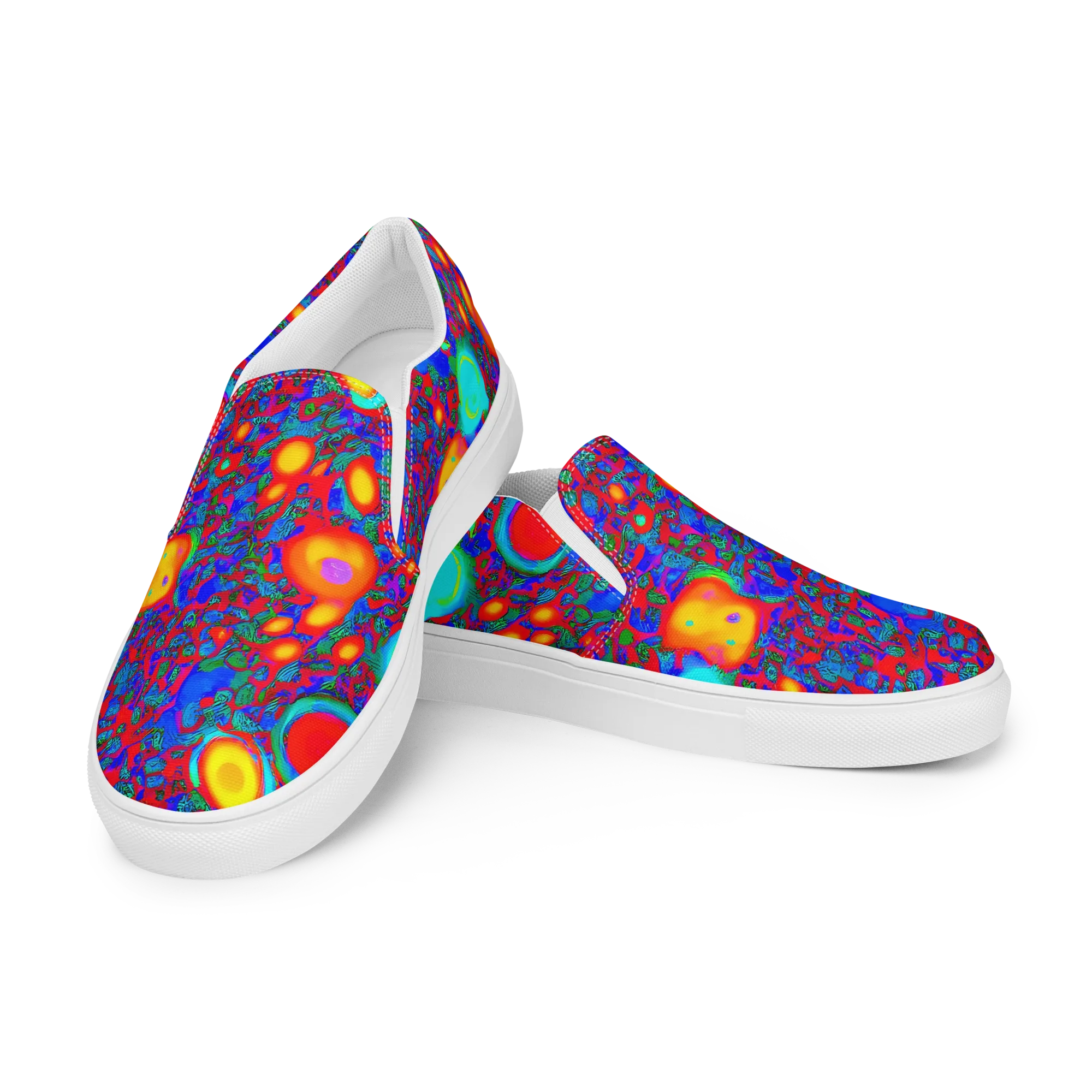 Electric Organism on Women's Slip-On Canvas Shoes — Left Front