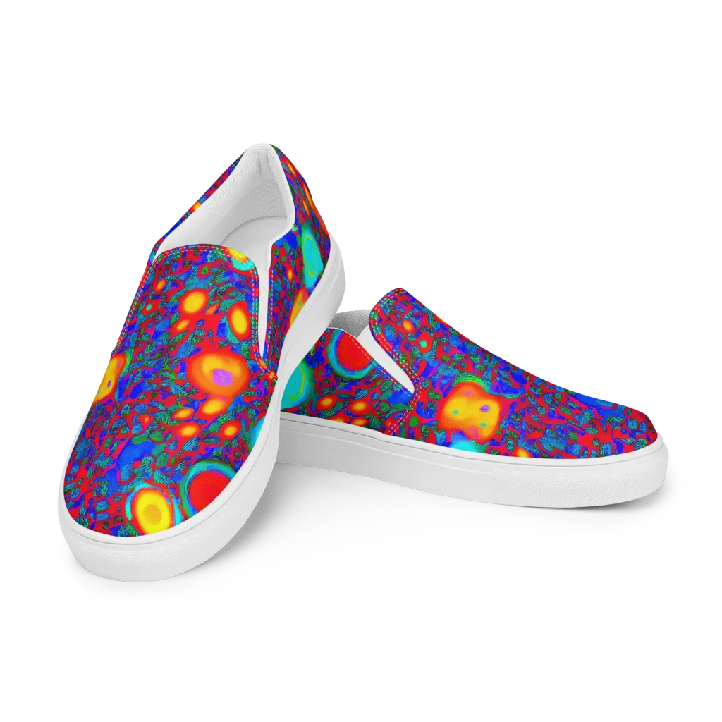 Electric Organism on Women's Slip-On Canvas Shoes — Left Front
