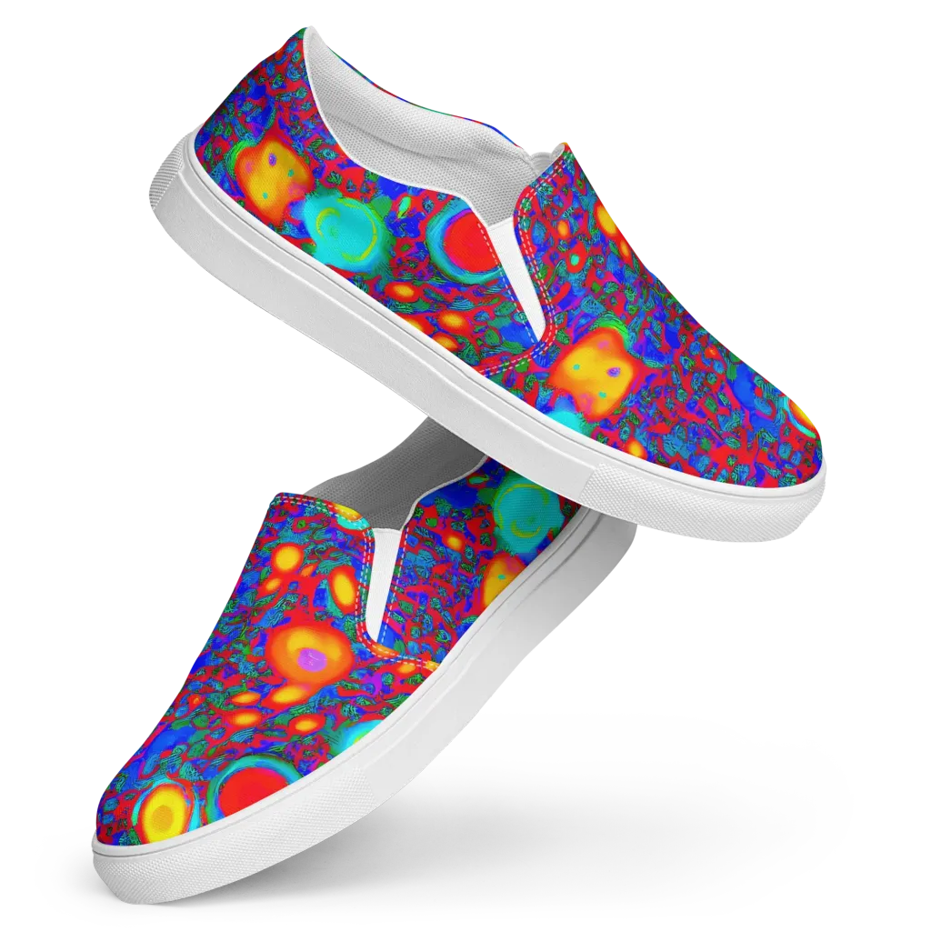 Electric Organism on Women's Slip-On Canvas Shoes — Front