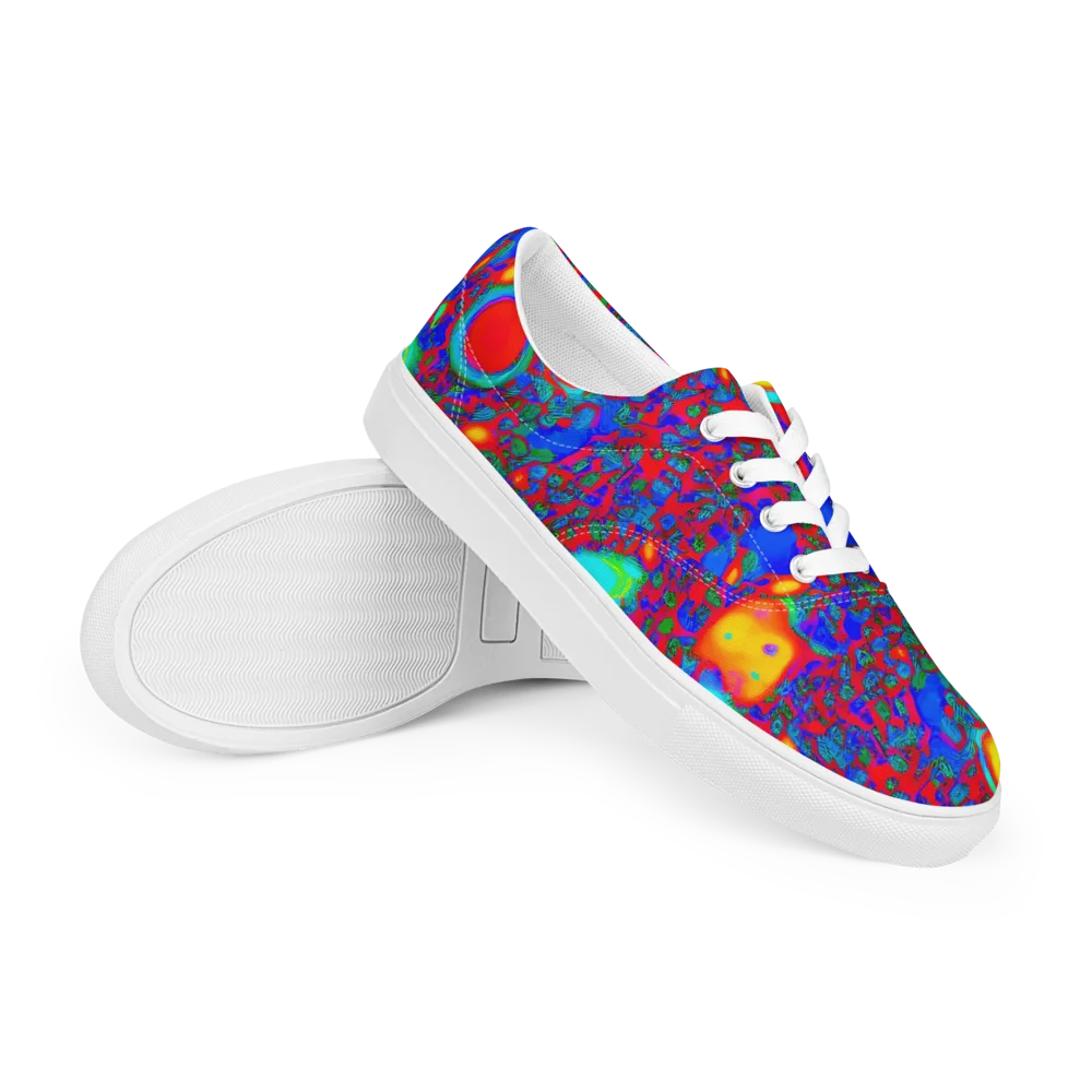 Electric Organism on Men's Lace-Up Canvas Shoes — Right Front
