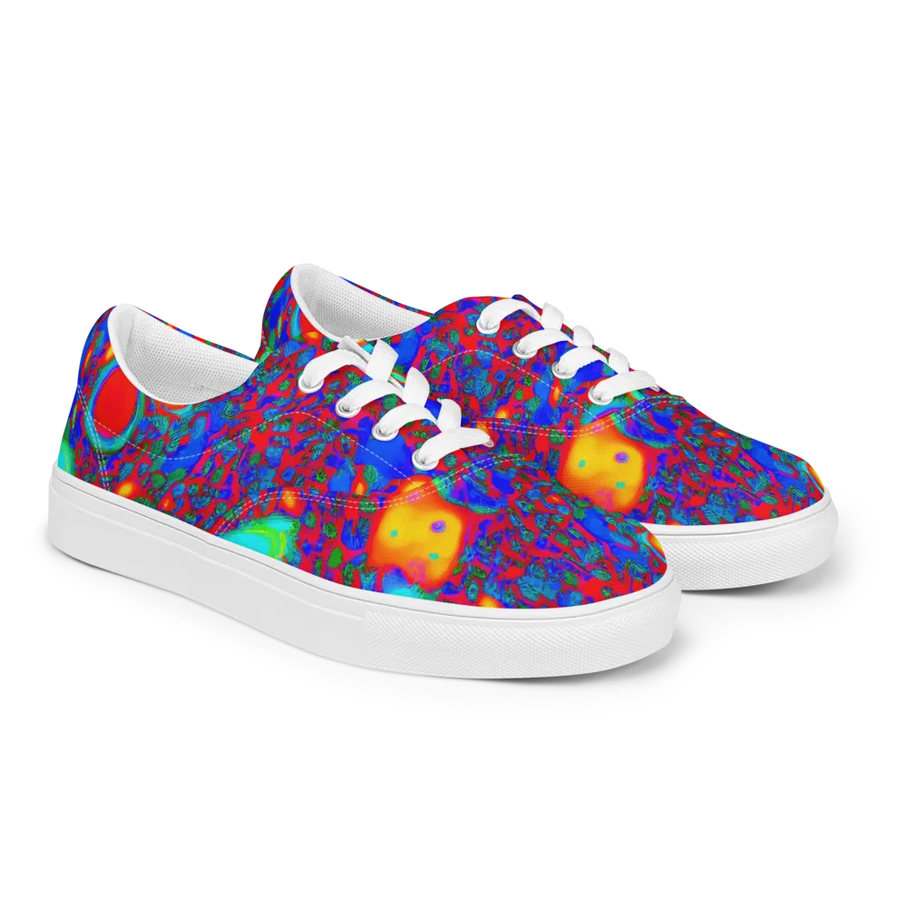 Electric Organism on Men's Lace-Up Canvas Shoes — Right Front