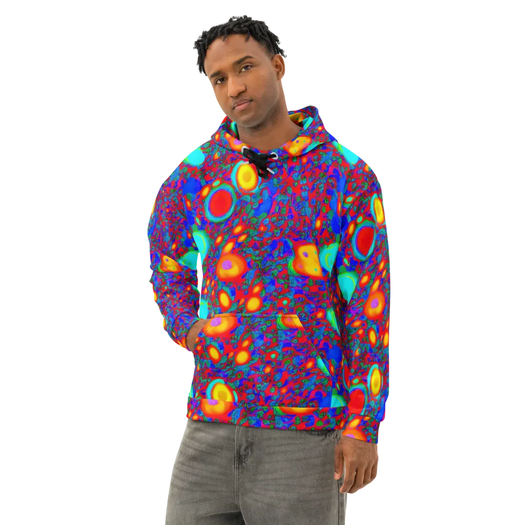 Electric Organism on Cotton Hoodie — Left Front