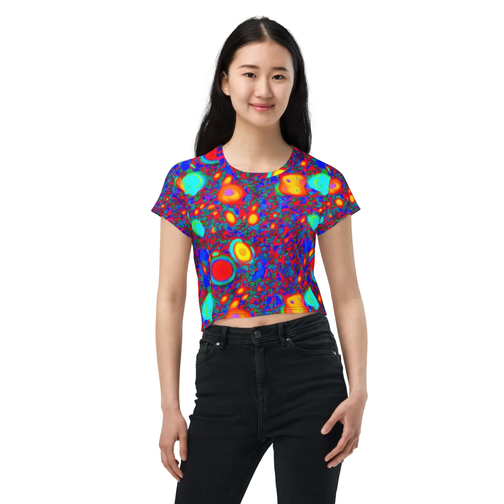 Electric Organism on Crop Tee — Front