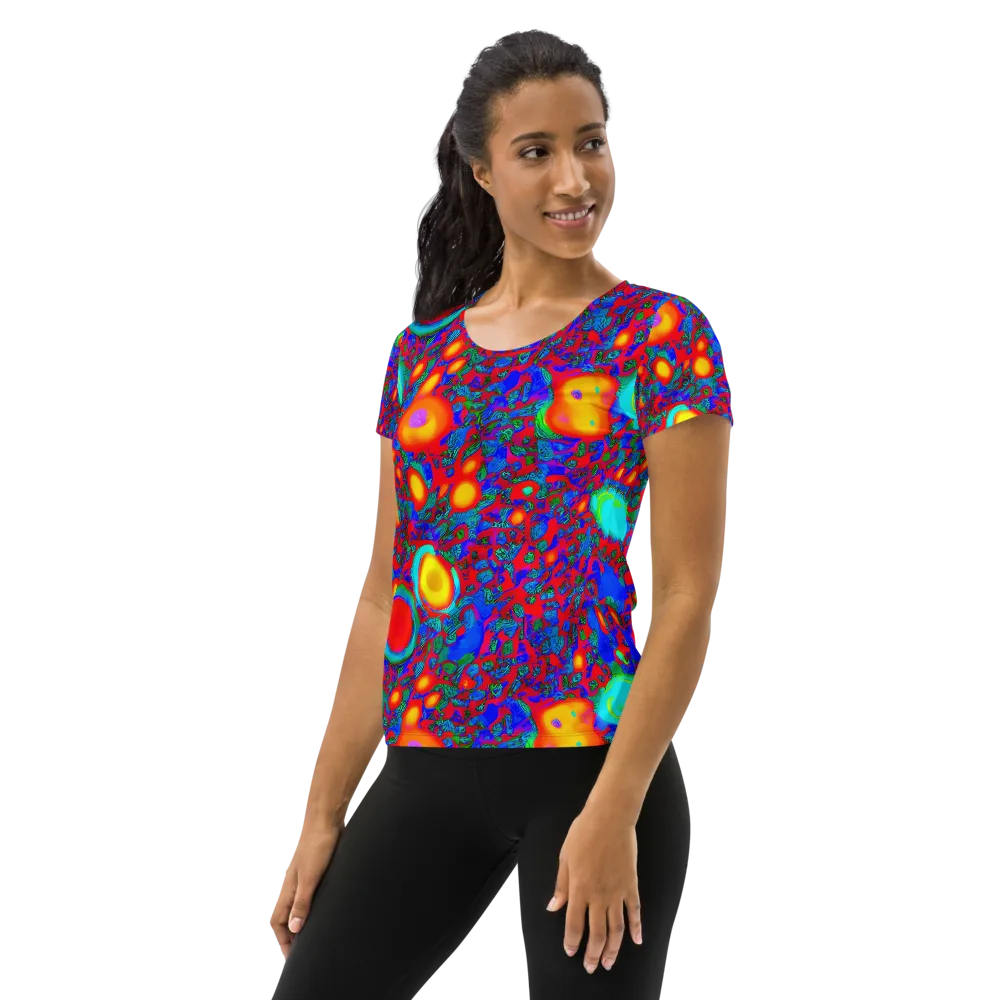 Electric Organism on Women's Athletic T-Shirt — Left