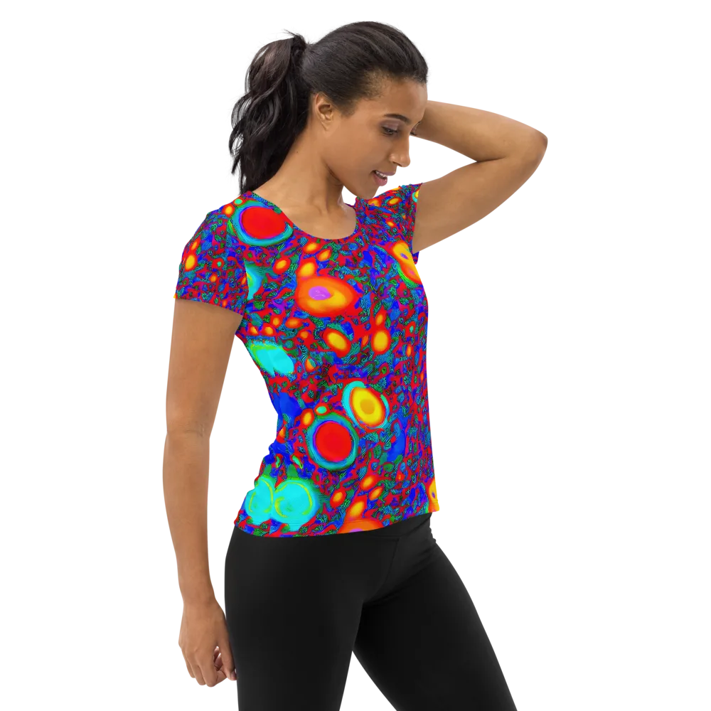 Electric Organism on Women's Athletic T-Shirt — Right