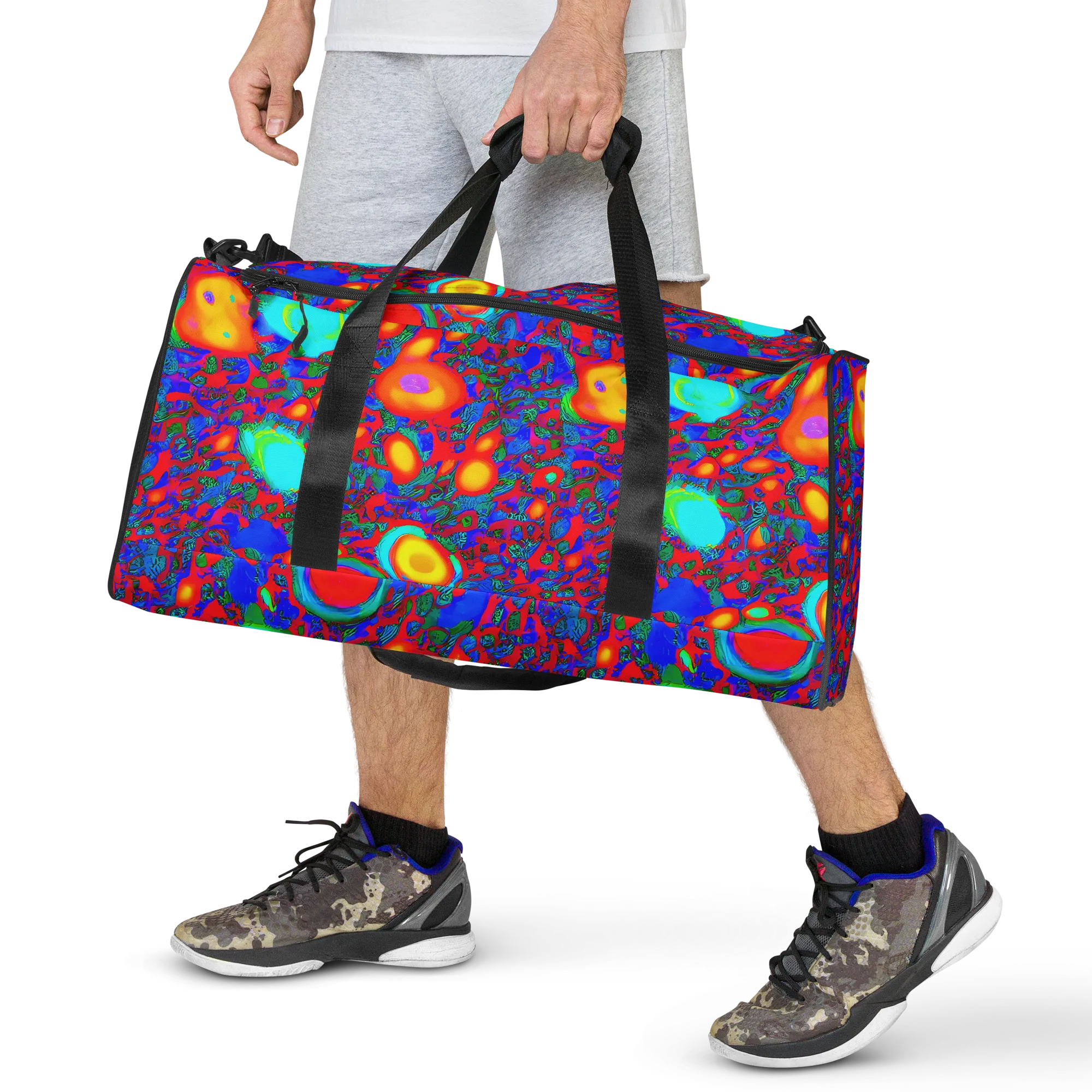 Electric Organism on Duffle Bag — Front