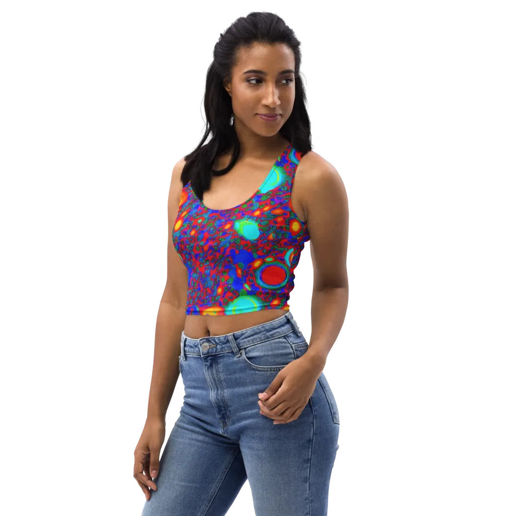 Electric Organism on Crop Top — Left Front
