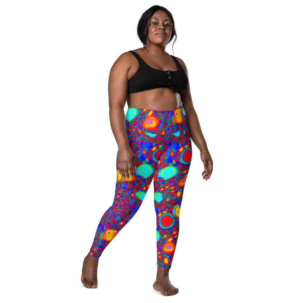 Electric Organism on Leggings with Pockets — Front