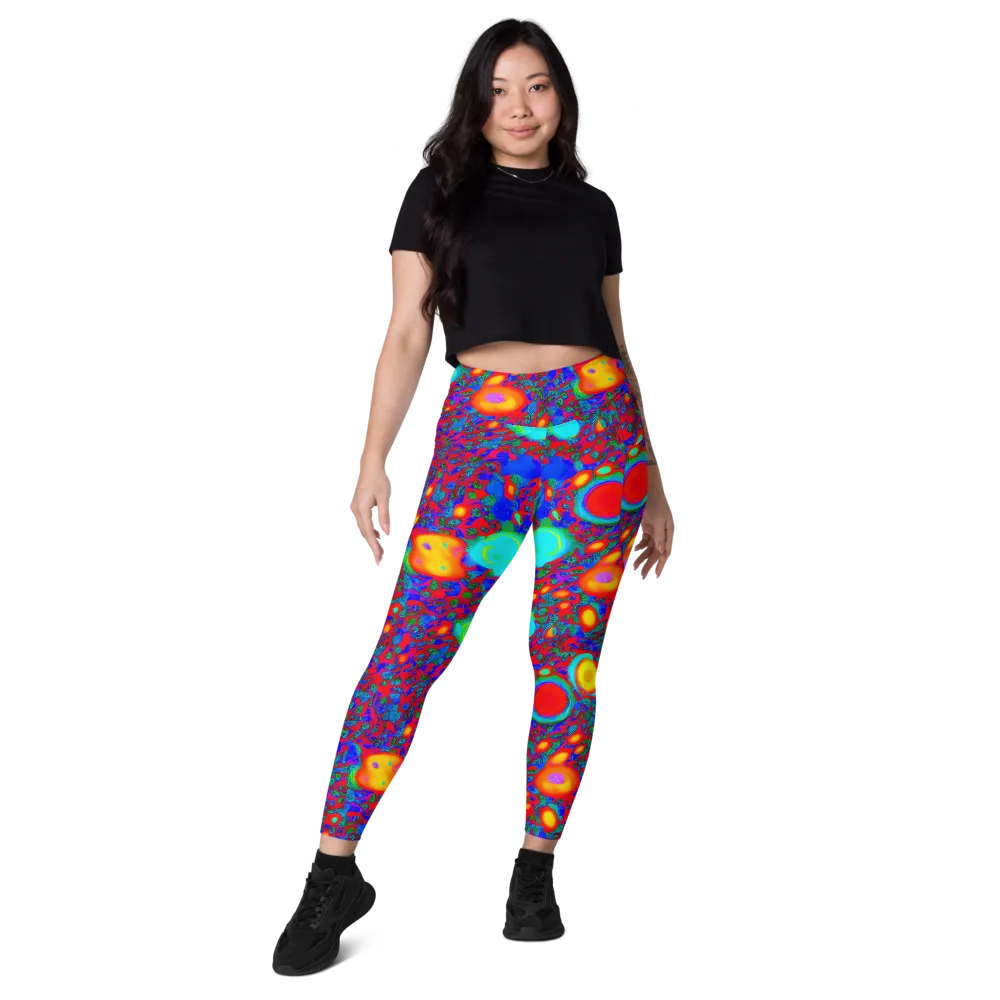 Electric Organism on Leggings with Pockets — Front