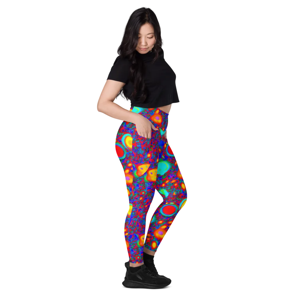 Electric Organism on Leggings with Pockets — Right