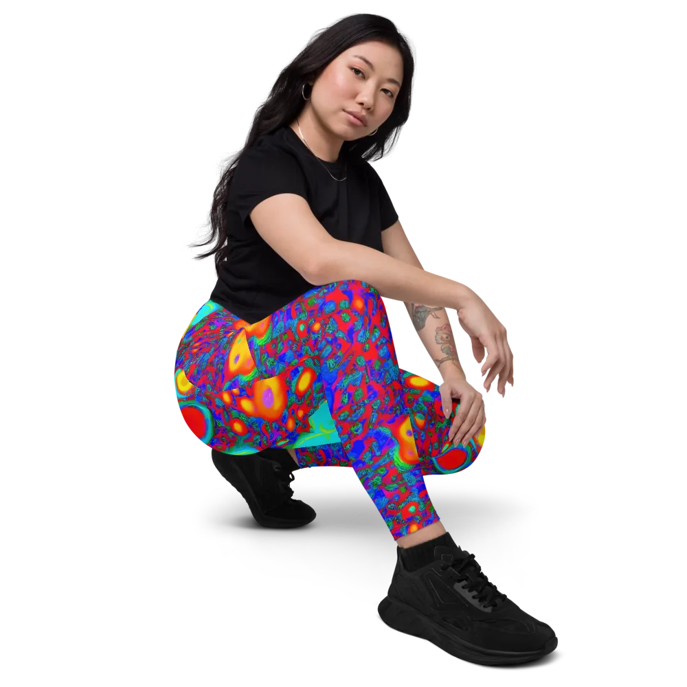 Electric Organism on Leggings with Pockets — Right Front