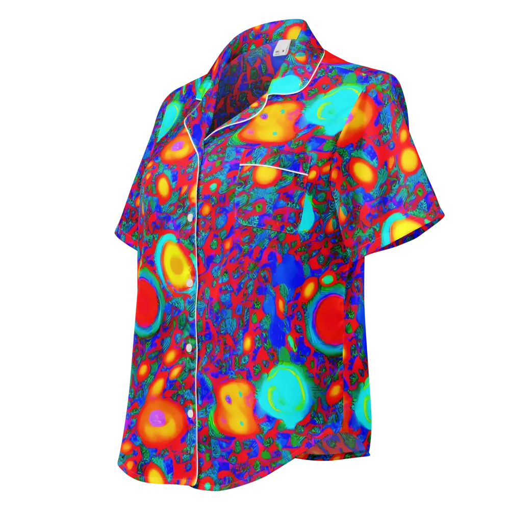 Electric Organism on Women's Short Sleeve Pajama Top — Left Front