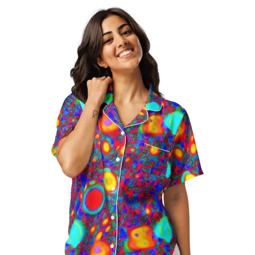 Electric Organism on a Women's Short Sleeve Pajama Top