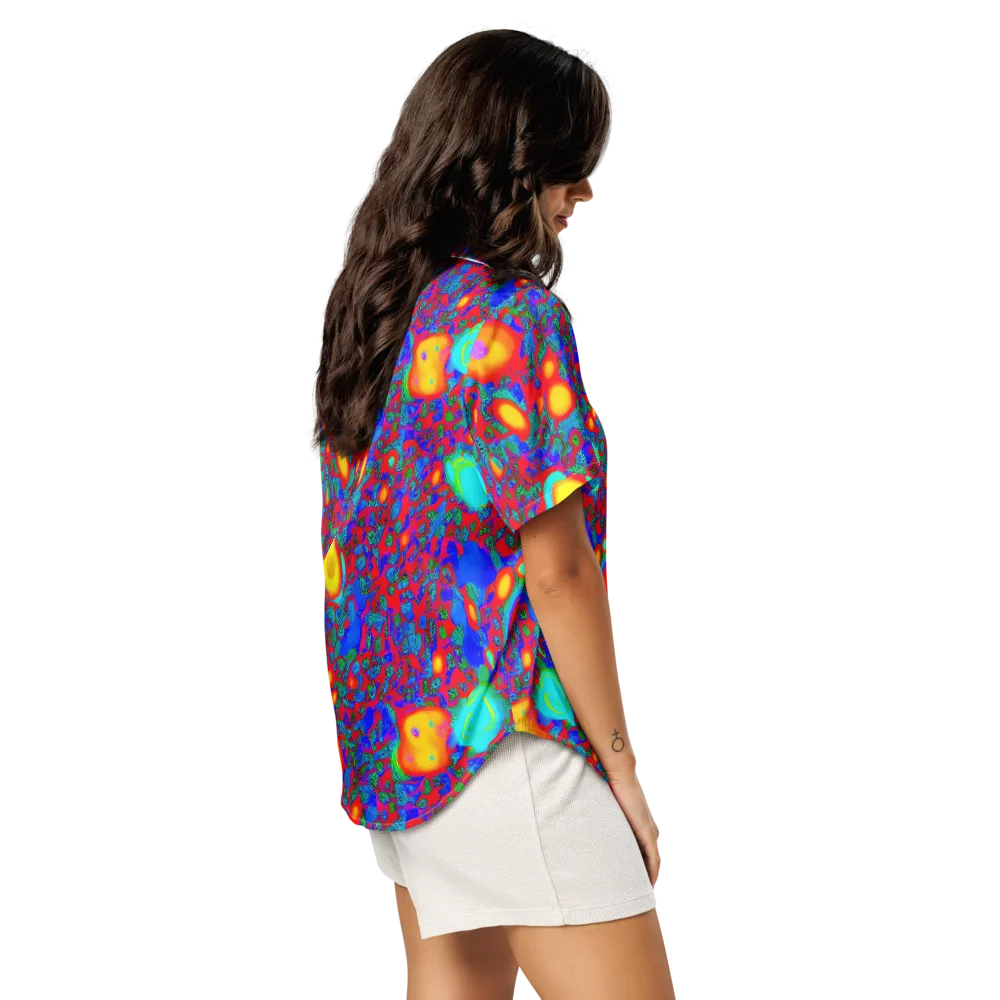 Electric Organism on Women's Short Sleeve Pajama Top — Right Back