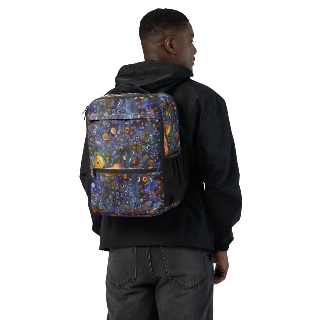 Blue Nebula on Utility Backpack — Back