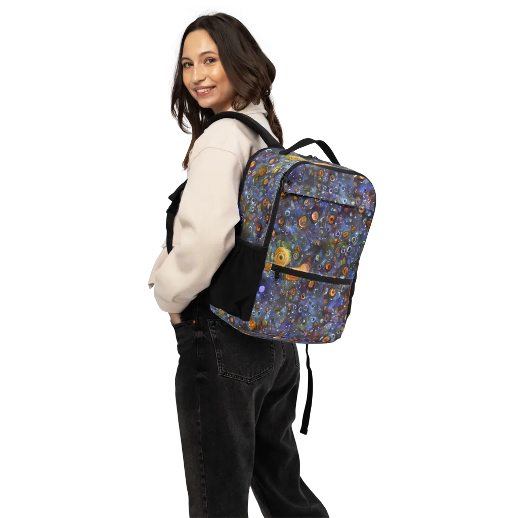 Blue Nebula on Utility Backpack — Back