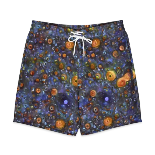 Blue Nebula on a Men's Board Shorts