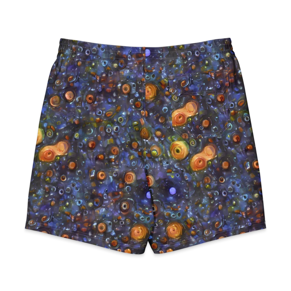 Blue Nebula on Men's Board Shorts — Back